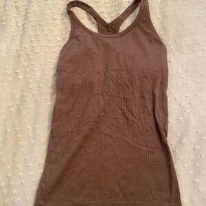 Lululemon Ebb to Street brown ribbed tank- perfect condition